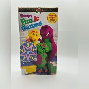 Rare Vintage Collectible: Barney's Fun & Games (VHS, 1996) - Classic Collection